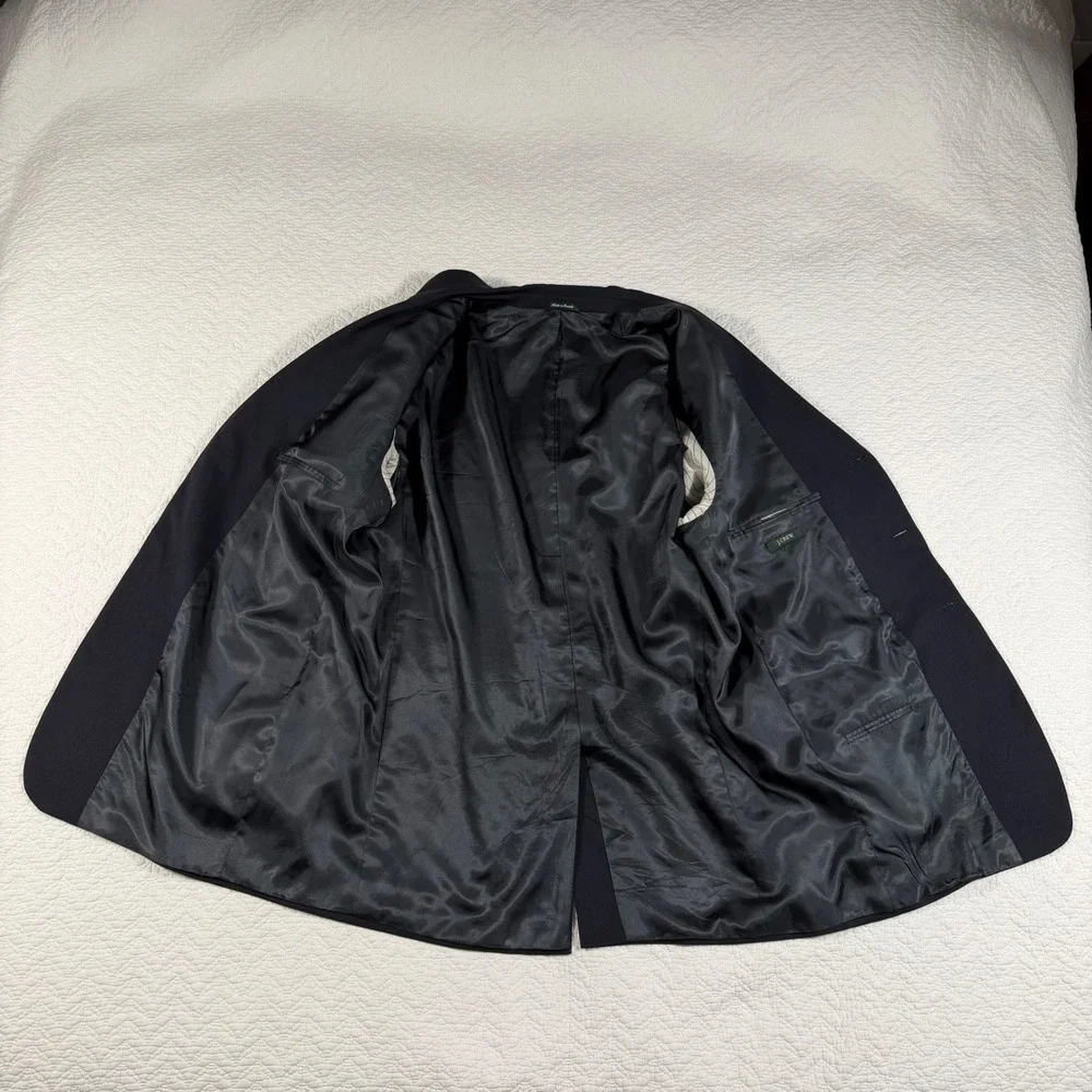 Vintage J. Crew Navy‎ Wool Blazer Jacket Men's Size 46R Made in Canada